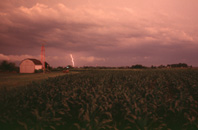 Lightening strike in a Midlatitude cyclone