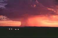 Thunderstorm over the desert