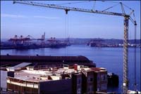 Seattle port and manufacturing facilities