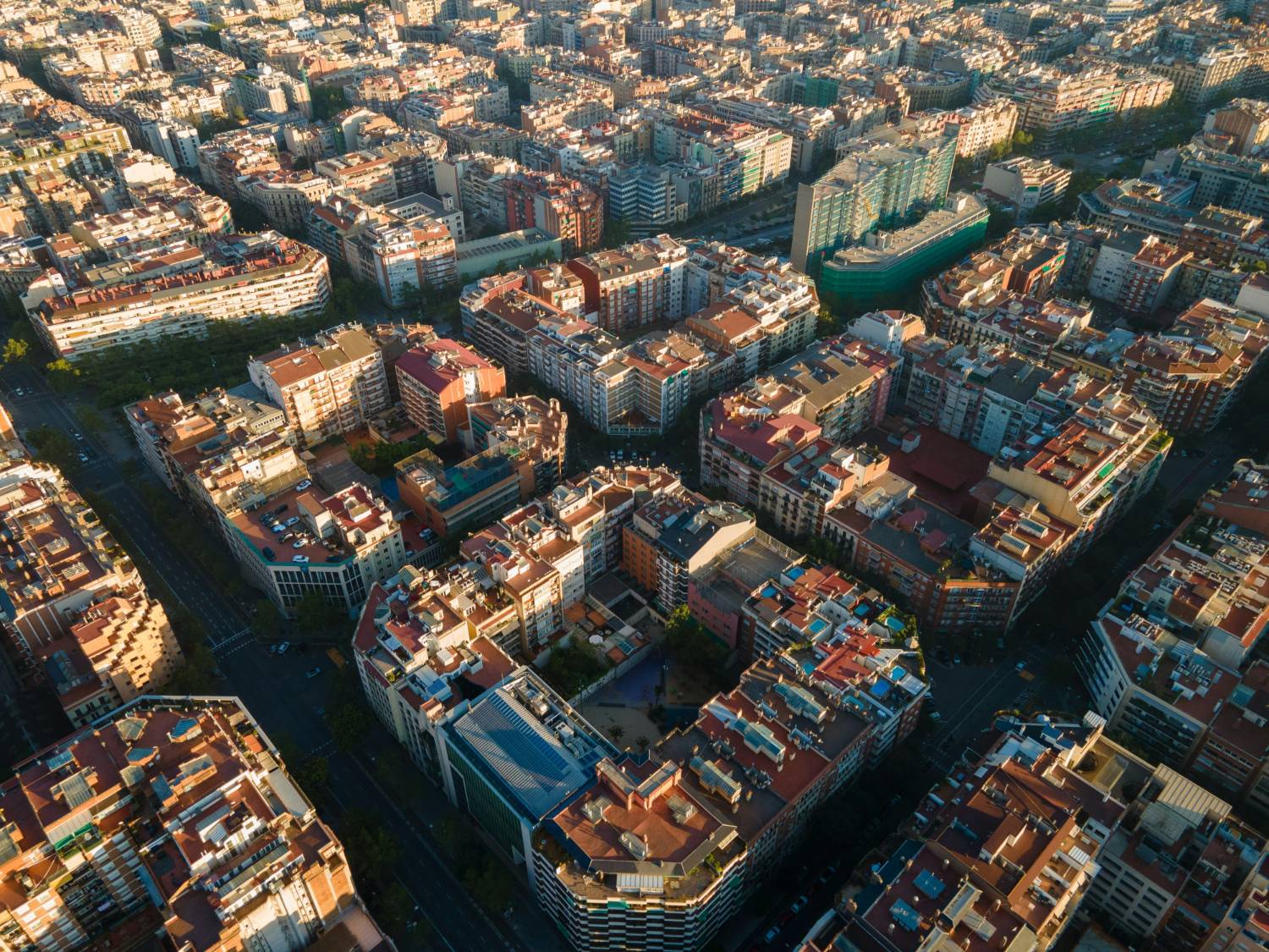 Aerial view of Barcelona
