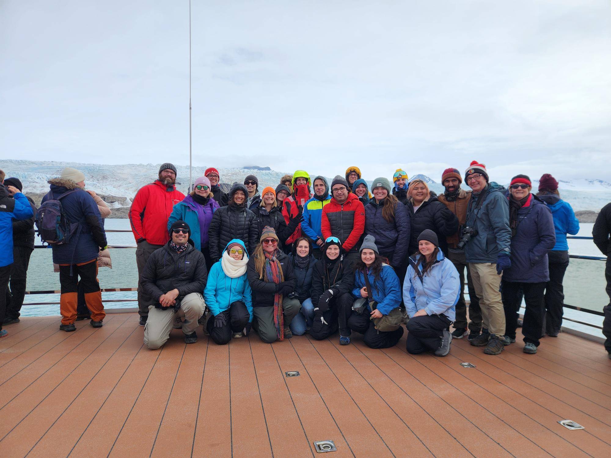 Students posing on arctic trip
