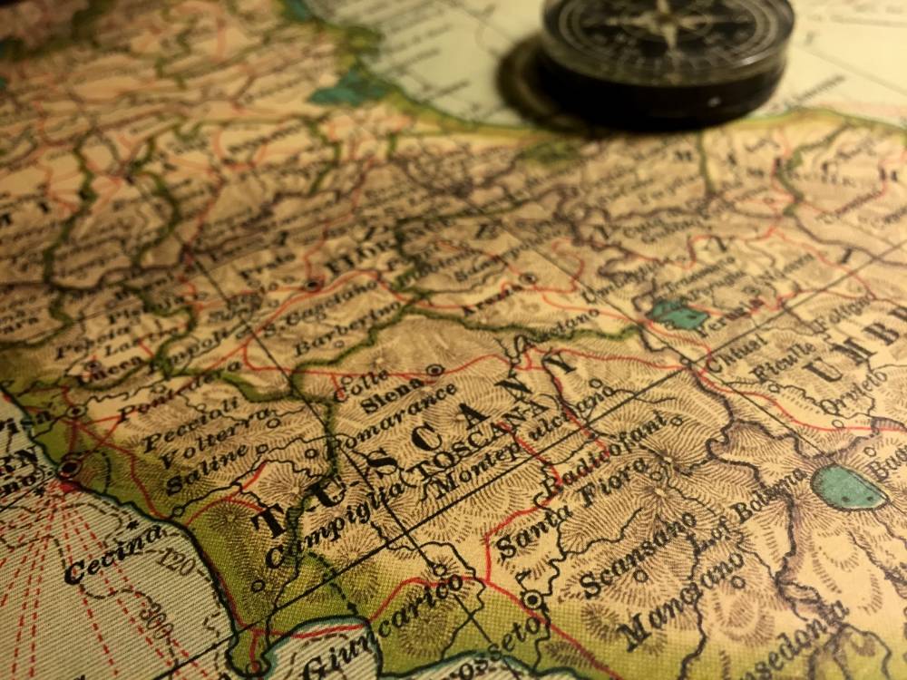 Photo of a close up map